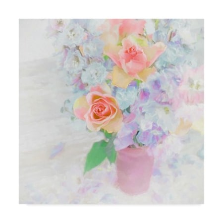 Cora Niele 'Larkspur And Roses' Canvas Art,24x24
